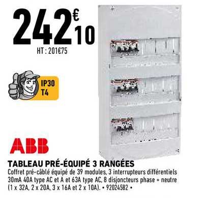 Tableau Pré-équipé 3 Rangées Abb