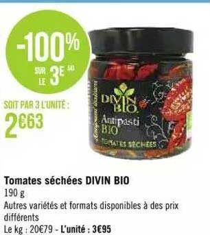 tomates séchées divin bio