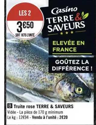 Truite Rose Terre & Saveurs