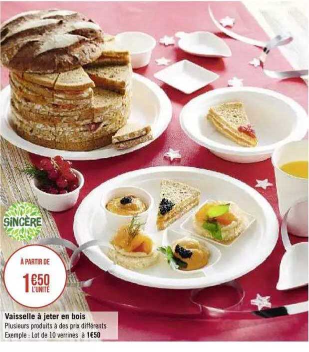 vaisselle à jeter en bois sincère