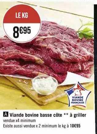 Viande Bovine : Basse Côte à Griller