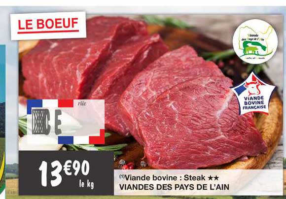 Viande Bovine : Steak Viandes Des Pays De L'ain