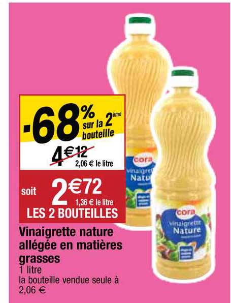 vinaigrette nature allégée en matières grasses