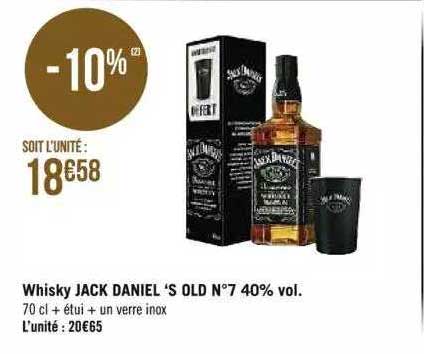 whisky jack daniel's old n°7 40% vol.