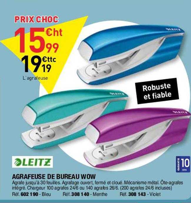 Agrafeuse De Bureau Wow Leitz