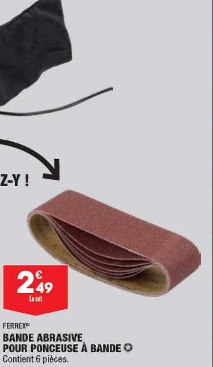 bande abrasive pour ponceuse à bande ferrex