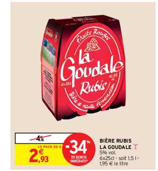 Bière Rubis La Goudale