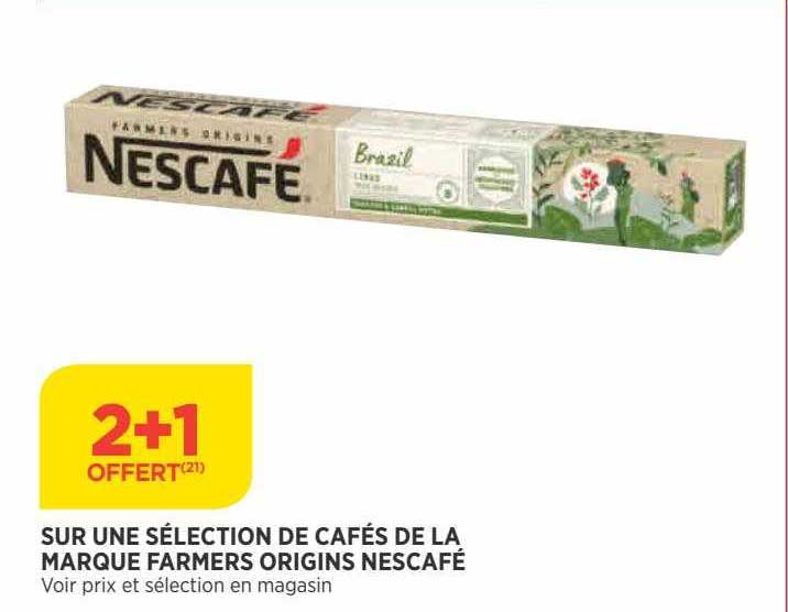 cafés de la marque farmers origins nescafé