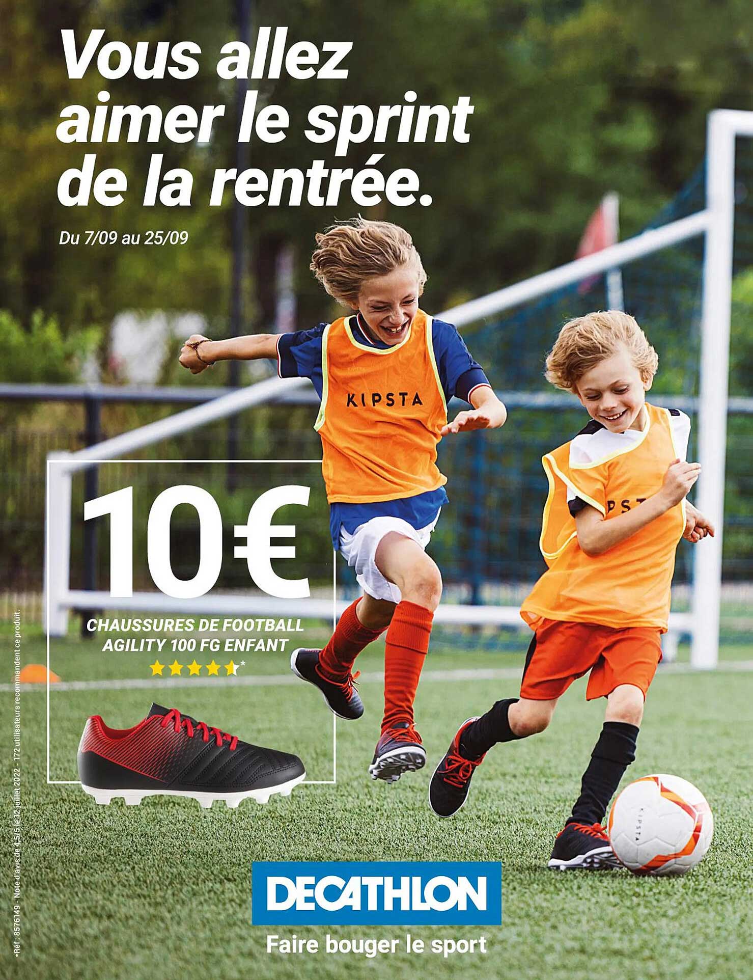 chaussures de football agility 100 fg enfant