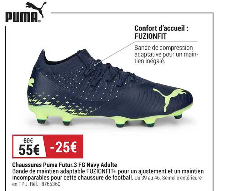 chaussures puma futur.3 fg navy adulte