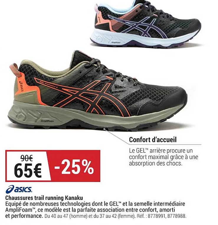 chaussures trail running kanaku asics