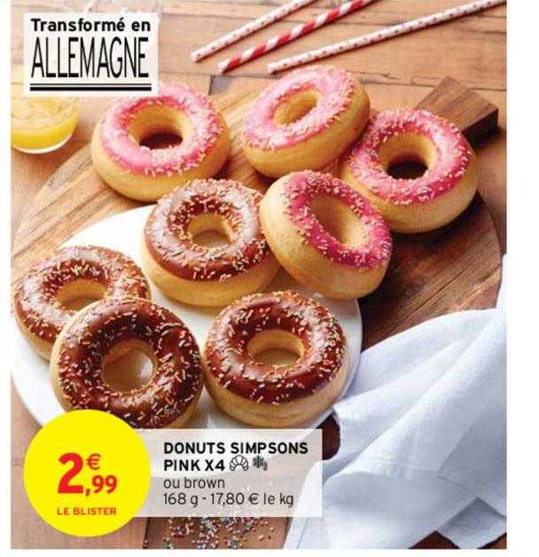 donuts simpsons pink x4