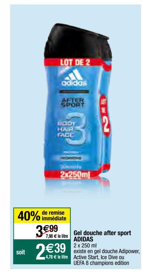 gel douche after sport adidas