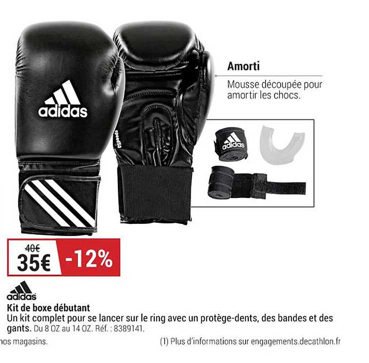 kit de boxe débutant adidas