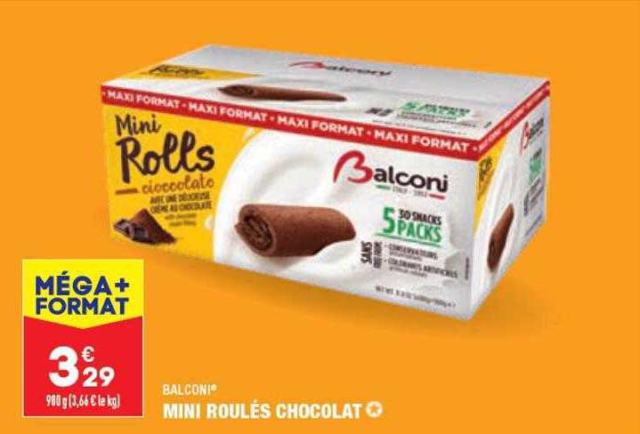 Mini Roulés Chocolat Balconi