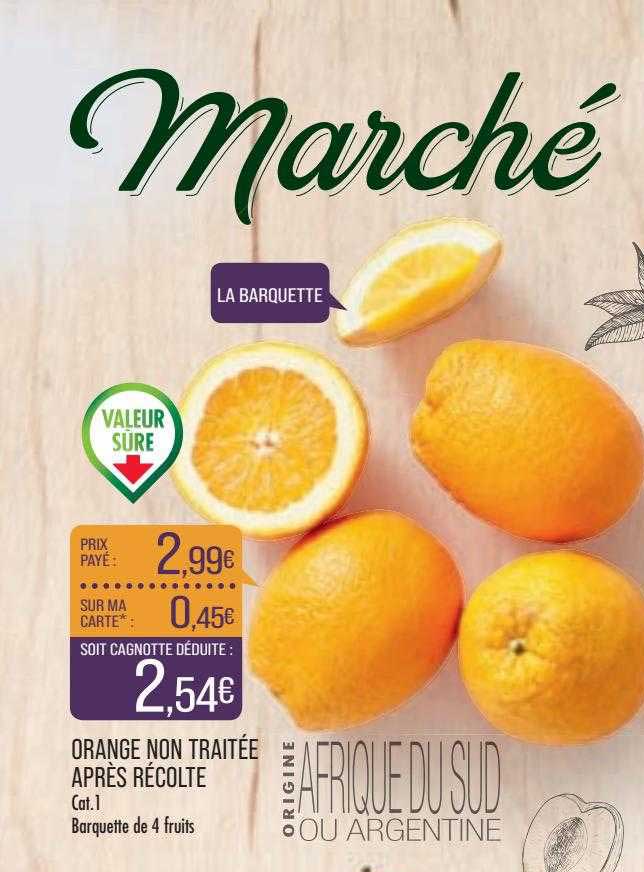orange non traitée après récolte