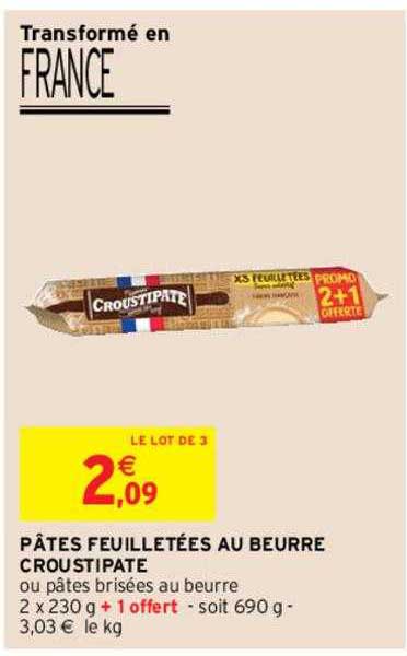 Pâtes Feuilletées Au Beurre Croustipate