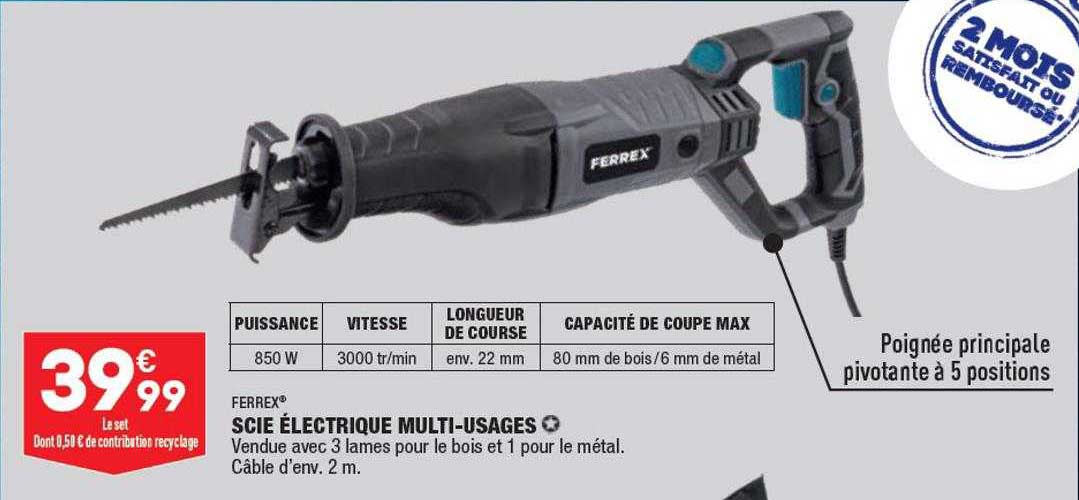 scie électrique multi-usages ferrex