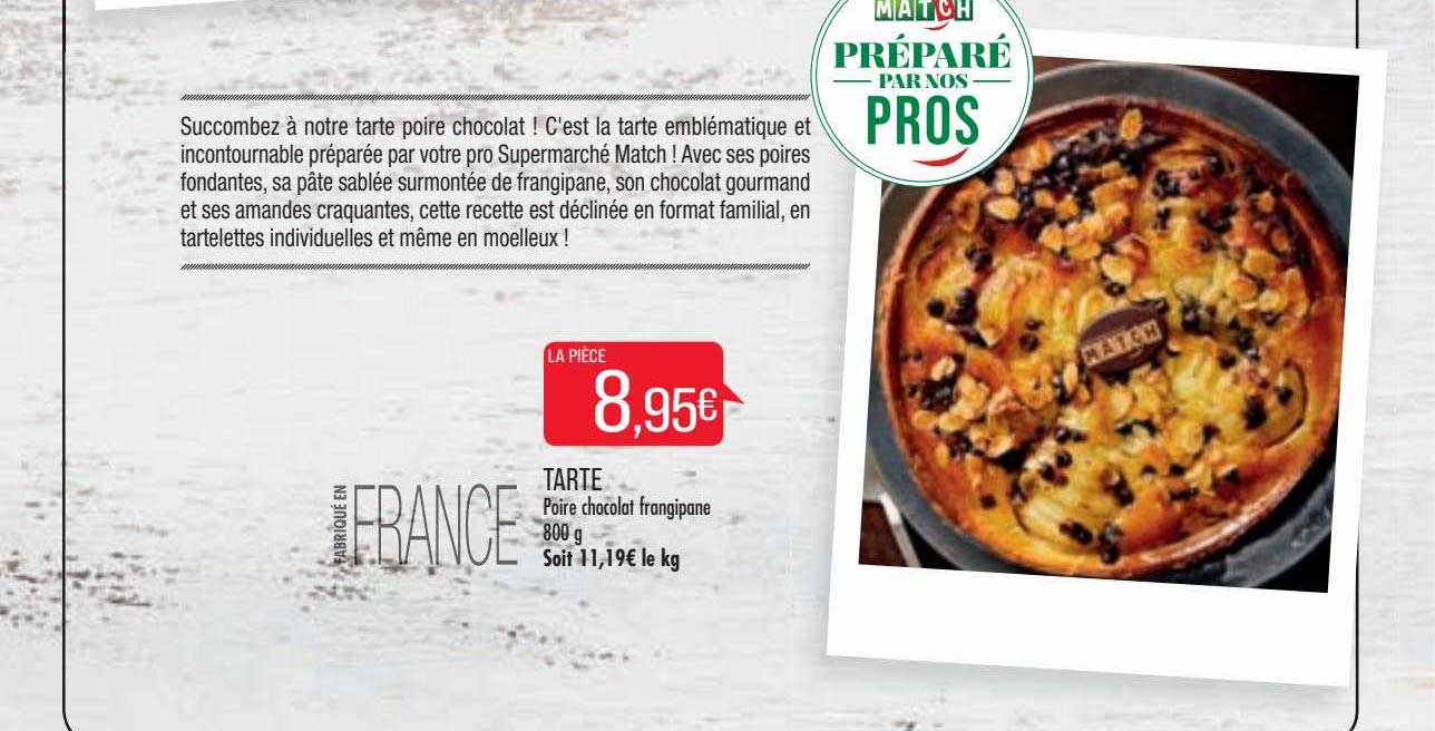 tarte poire chocolat frangipane