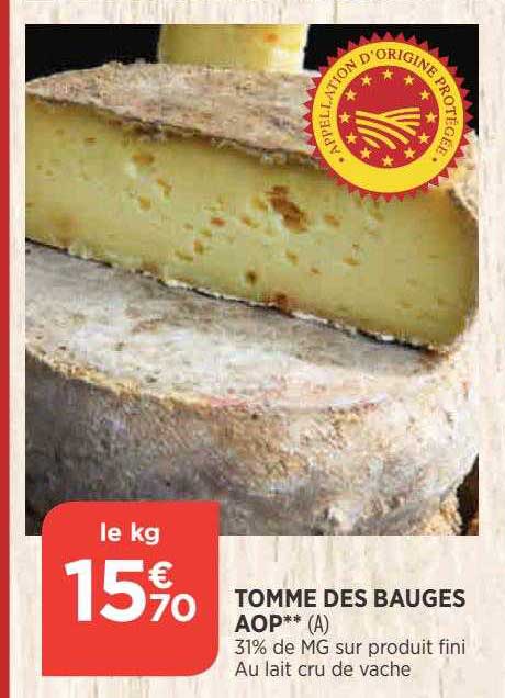 tomme des bauges aop