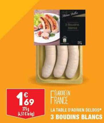 3 boudins blancs la table d'adrien delbos