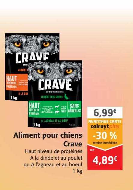aliment pour chiens crave