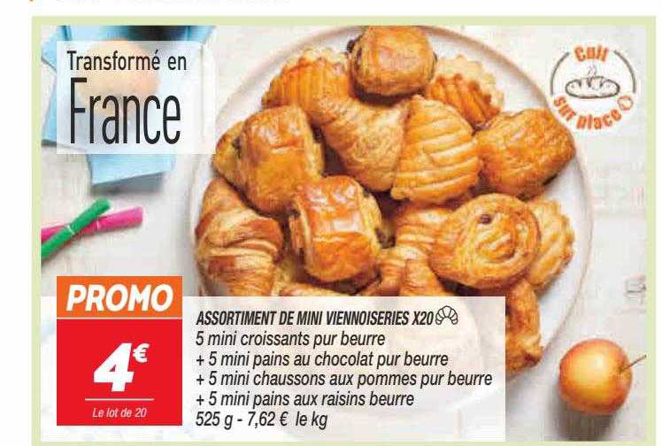 assortiment de mini viennoiseries x20
