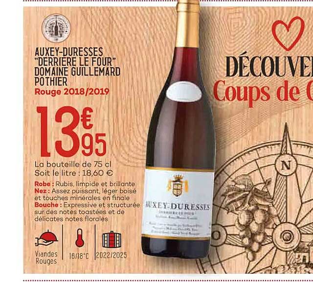 auxey-duresses "derrière le four" domaine guillemard pothier rouge 2018-2019