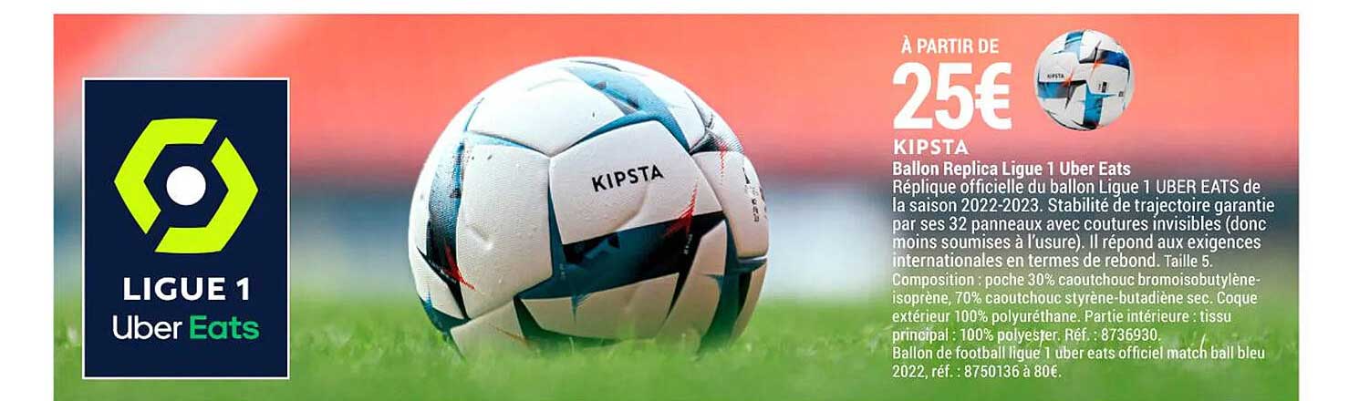 ballon replica ligue 1 uber eats kipsta