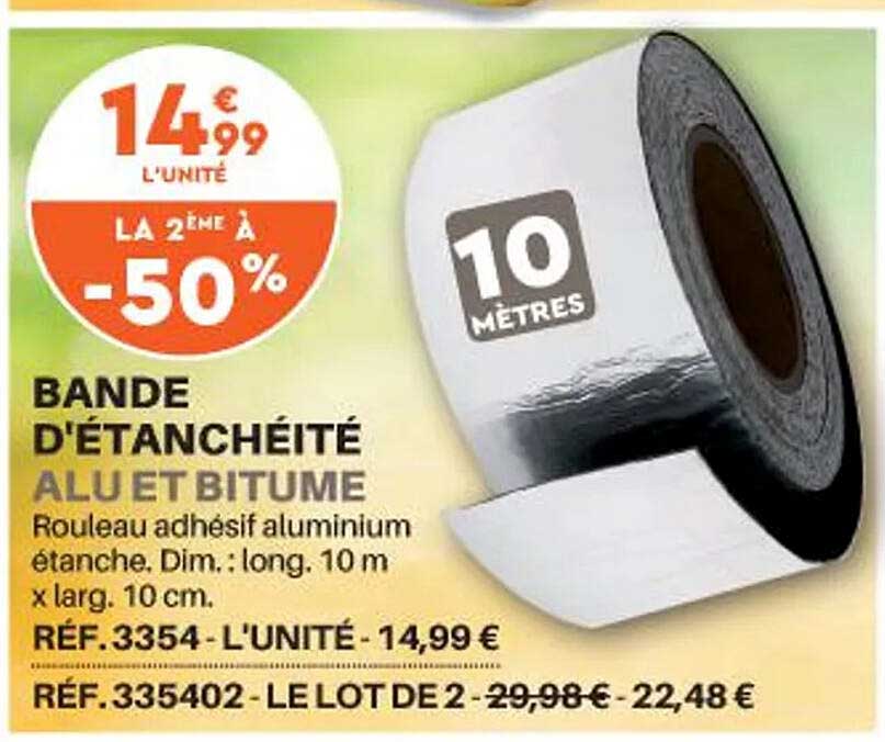 bande d'étanchéité alu et bitume