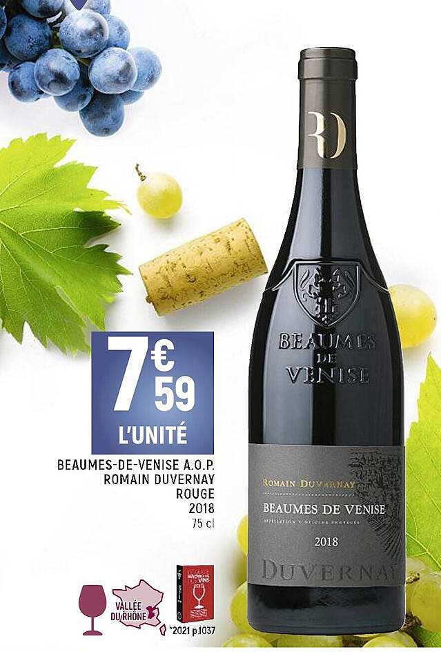 beaumes-de-venise a.o.p. romain duvernay rouge 2018
