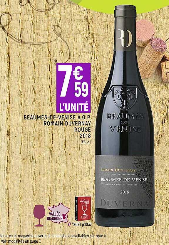 beaumes-de-venise a.o.p. romain duvernay rouge 2018