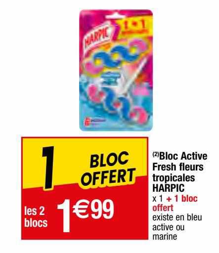 Bloc Active Fresh Fleurs Tropicales Harpic