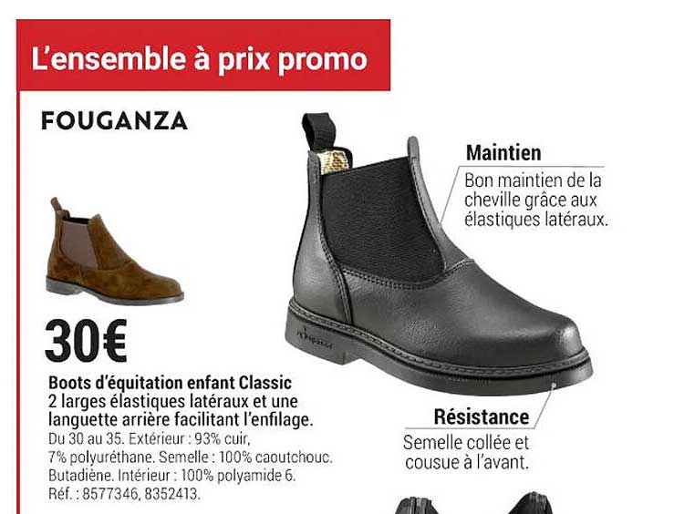 boots d'équitation enfant classic fouganza