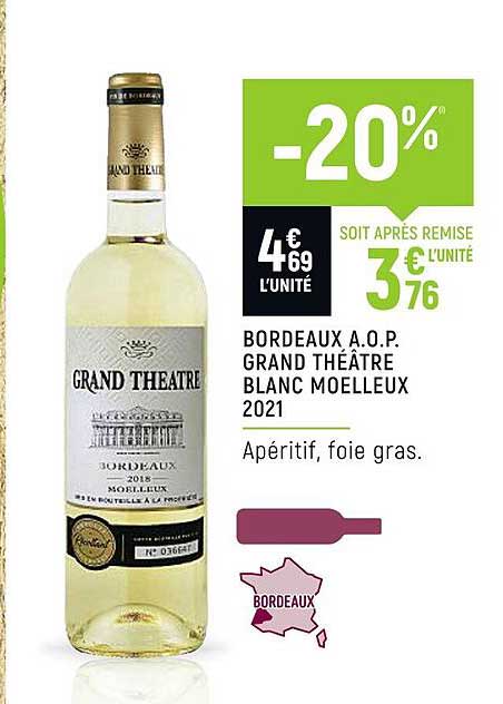 bordeaux a.o.p. grand théâtre blanc moelleux 2021