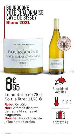 bourgogne côte chalonnaise cave de bissey blanc 2021