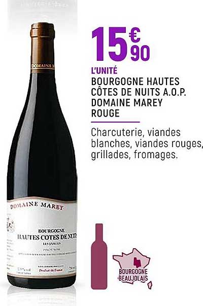 bourgogne hautes côtes de nuits a.o.p. domaine marey rouge