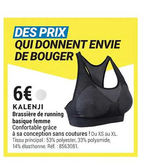 brassière de running basique femme kalenji