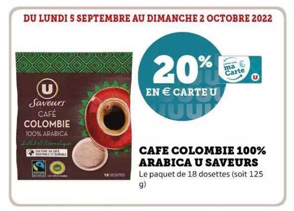 café colombe 100% arabica u saveurs