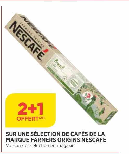 cafés de la marque farmers origins nescafé