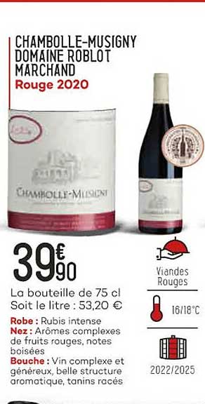chambolle-musigny domaine roblot marchand rouge 2020