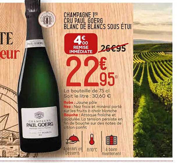 champagne 1er cru paul goerg blanc de blancs sous étui