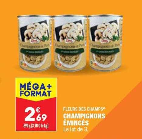 champignon émincés fleurs des champs