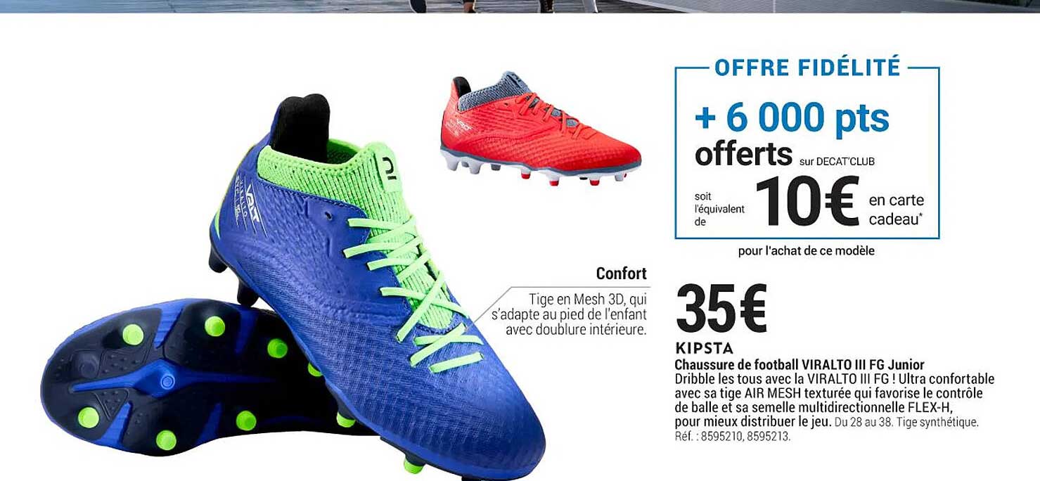 chaussure de football viralto III fg junior kipsta