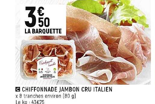 Chiffonnade Jambon Cru Italien