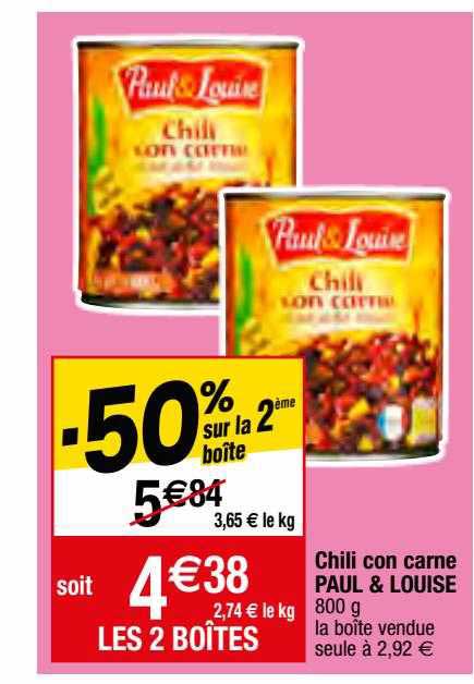 chili con carne paul & louise