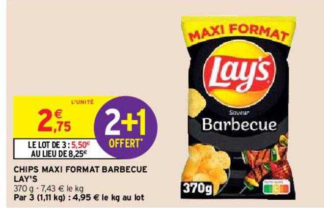 chips maxi format barbecue lay's