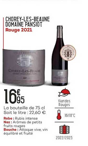 chorey-les-beaune domaine pansiot rouge 2021