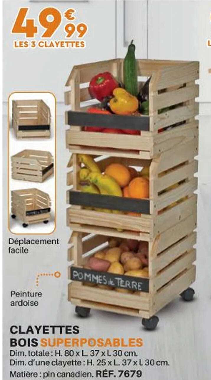 Clayettes Bois Superposables