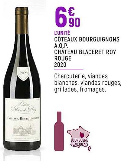 côteaux bourguignons a.o.p. château blaceret roy rouge 2020